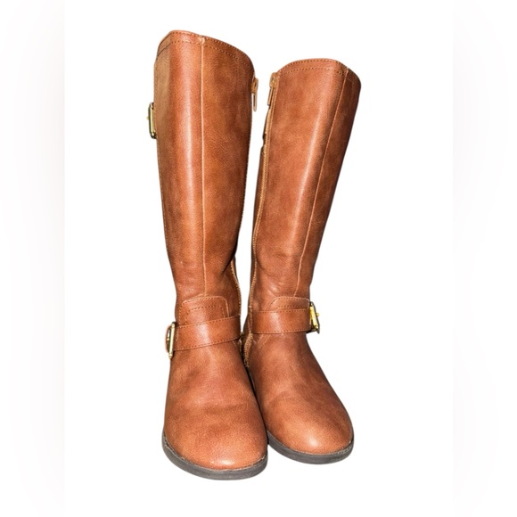 SO Camilaa Cognac Girls’ Knee-High Boots - Size 12 - Picture 2 of 7